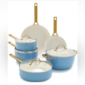 GreenPan Reserve Hard Anodized Healthy Ceramic Nonstick 10 Piece Cookware Set
